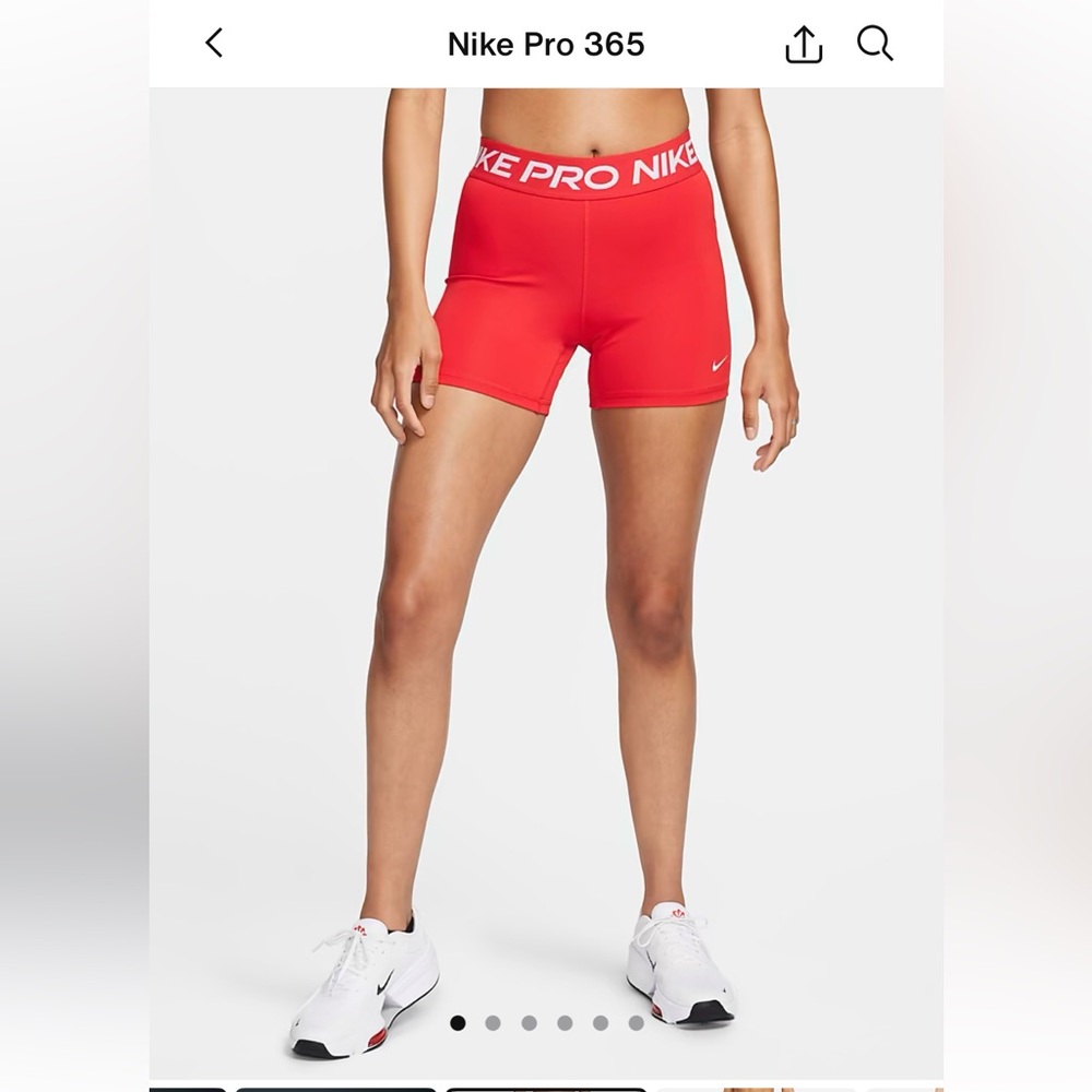 NWT Nike Pro 365 5” Shorts - University Red/White